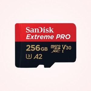 SanDisk 익스트림 프로 마이크로SD 256GB + SD어댑터, 1개