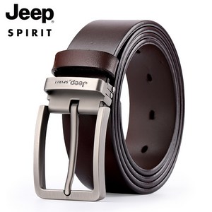 JEEPSPIRIT 정품 캐주얼 가죽 벨트 OM18CD996BT0434 + 정품 선물용 벨트박스 + 정품 지프스피릿 양말 출시기념서비스