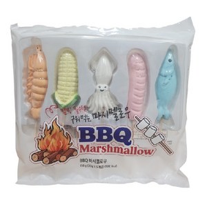 bbq 마시멜로우 물고기모양 구워먹는 캠핑 용품, 1개, 150mg