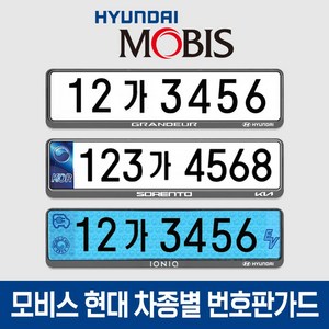 현대모비스 차종별 번호판가드 캐스퍼 2종 세트, 1세트, 블랙