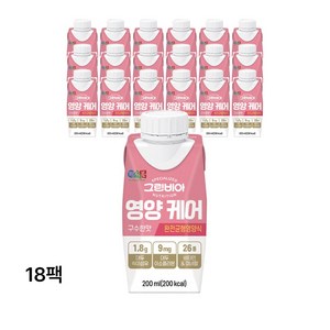 [신제품] 그린비아 영양 케어 200mlx18팩, 200ml, 18개, 200ml