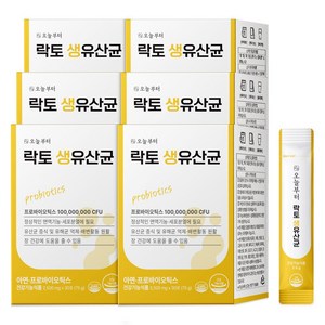 오늘부터 락토 생유산균 16종 프로바이오틱스 아연 함유, 75g, 6개