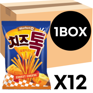 마켓오 치즈톡 대용량 편의점 과자, 80g, 12개