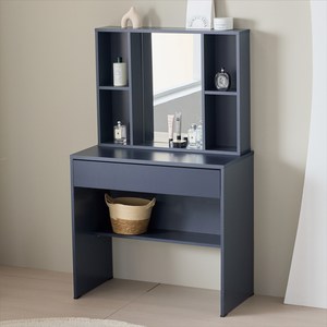 플레인홈 파밀리 800 거울 수납 화장대, 네이비