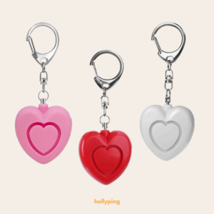 [할리핑] 휴대용 호신용 경보기 LED 라이트, 핑크, 1개