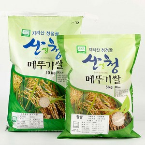 지리산 산청 친환경 무농약 메뚜기쌀 찹쌀 당일도정, 10kg, 1개