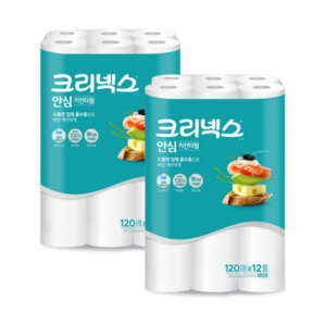 크리넥스 안심 키친타올, 120매, 24개