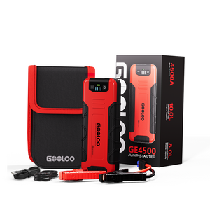 GOOLOO GE4500 4500A 점프스타터 보조배터리 +스마트 점프 케이블+ 파우치백, 16000mAh, 1세트