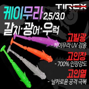 티렉스 케이무라 갈치웜 2.5 3.0 3.5 4.0 사이즈 1봉중, 3.0인치-오렌지