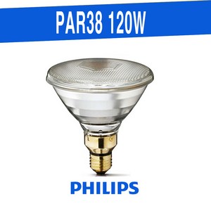 PAR38 120W PHILIPS HALOGEN 230V 30도 FLOOD 할로겐램프 미술관 극장 음식점, 전구색, 1개