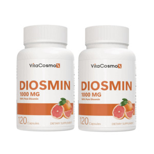 VitaCosmoX 롱라이프뉴트리 디오스민 1000mg 120정 Best Diosmin 1000mg 120caps, 1개, 240정