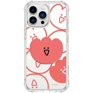 말랑말랑 드로잉 패턴 갤럭시 아이폰 젤하드 휴대폰 케이스+아크릴톡