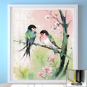 슈슈보석십자수 즐거운 취미 꽃 40X50 패브릭형 (액자 판매), S14