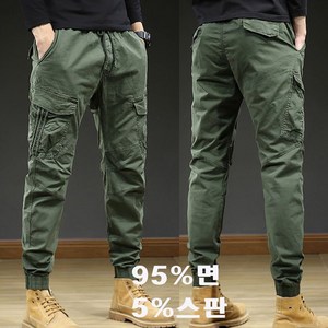 개간지 남성허리밴딩 빈티지 밴딩 카고 조건팬츠