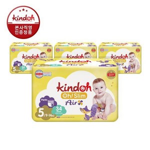 프리미엄 NEW 오슬림 에어 팬티형 기저귀 5단계 특대형34매x4팩, 136매