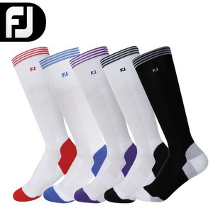 풋조이 PRODRY KNEE SOCKS 여성 골프양말 삭스 2set, WHITE_RED_2SET, 2개