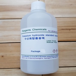 수산화칼륨용액 가성가리용액 1M(1N) 화)450ml 수산화칼륨용액 Potassium hydroxide standard solution (1mol)