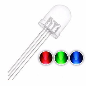 아두이노 10파이 고휘도 RGB 투명 발광다이오드(10mm RGB LED - Tanspaent Anode) -5개 묶음 0.1%의 비밀, 5개