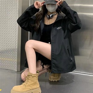 메이스 여성 루즈핏 후드 바람막이 자켓