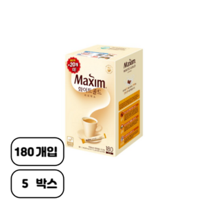 동서 맥심 화이트골드 커피믹스, 11.7g, 180개입, 5개