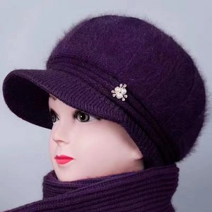 퍼플리빙 중년 겨울 모자