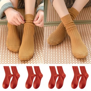 로비나 멜로우삭스 골지 장목 중목 양말 기본 데일리