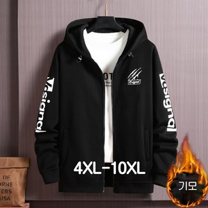 쥬엔리치 남자 빅사이즈 맨투맨 후드 집업 기모 남성 자켓 후드티 4XL-10XL