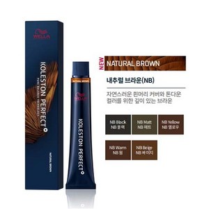 웰라 콜레스톤 퍼펙트 플러스 80g 신형 염색약 내추럴브라운라인 산화제 포함, 1개, 7/02