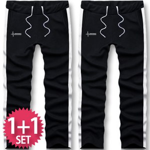 블루포스 쥬시드 트레이닝 바지 1+1세트 [2장 묶음] 베이직핏 커플 츄리닝 단체복 홈웨어 [국내생산]