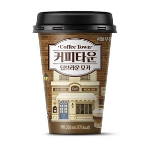 서울우유 커피타운 딥브라운 모카, 10개, 250ml