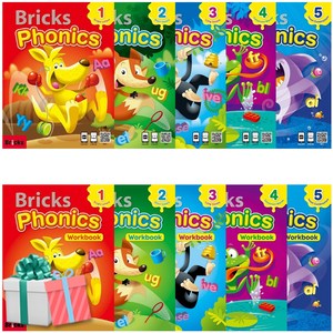 브릭스 파닉스 Bricks Phonics 1 2 3 4 5 S+W 세트 선택구매 사은품증정(붙이는메모지), 3단계(S+W) 전2권 붙이는메모지증정