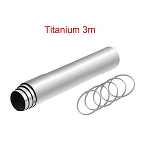 티타늄 화목난로연통 60mm 캠핑 난로 연통, 티타늄 -3m