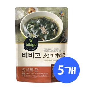 비비고 소고기 미역국, 300g, 5개