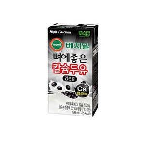 뼈에좋은 칼슘 두유 검은콩 190mlx64팩, 190ml, 64개