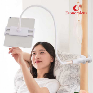 이코노미쿠스 누워서 자바라 침대 핸드폰 거치대 고정대 걸이 받침대, 85cm, 골드