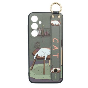 신서엔코 갤럭시S24FE 갤럭시S24 FE 갤럭시 S24 FE 5G 케이스 Galaxy Phone Case SCS-1533 일러스트 핸드 스트랩 휴대폰 케이스