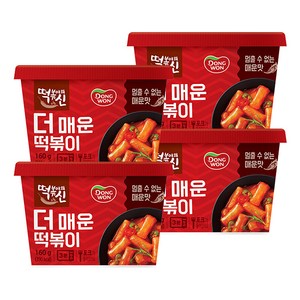 동원 떡볶이의신 더매운 컵떡볶이 160g 즉석식품, 4개