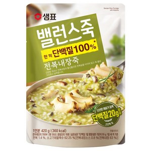 샘표 밸런스죽 전복내장죽, 420g, 1개