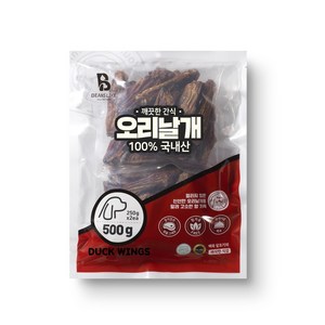 빈즈라이크 오리날개 강아지 간식, 오리날개맛, 500g, 1개