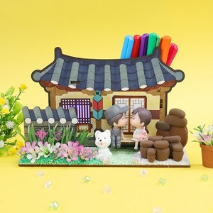 정인아트 기와집 펜통 / 만들기 재료 / 부자재