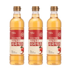 생생초 자연발효한 사과식초, 800ml, 3개