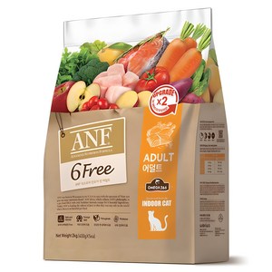 ANF 식스프리 인도어 캣 기능성 사료, 어덜트, 2kg, 1개