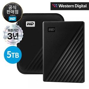 WD NEW My Passpot Gen3 외장하드, 5TB, 블랙