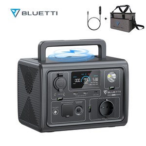 BLUETTI 블루에티 EB3A 600W268Wh파워뱅크 캠핑용휴대용 태양광 고속충전 대용량 보조배터리 앱 컨트롤 UPS모드가능 차량용충전케이블포함, 1세트