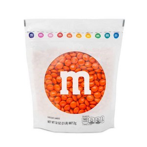 엠앤엠즈 M&M'S Milk Chocolate Orange Candy 밀크초콜릿 초코볼 오렌지색 907.2g, 1개