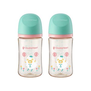 [더블하트] 모유실감 3세대 PPSU 하늘을날꼬양 240ml 트윈팩, 2개