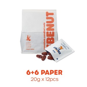 이베넛 피칸 호두정과 강정 소포장 20그램 총240g 페이퍼팩, 12개, 20g