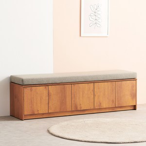 동서가구 소프 큐니 벤치 소파(수납형 / 서랍형) 착불, 06.오크+연그레이, 02.1600 벤치(수납형) DNA208 착불