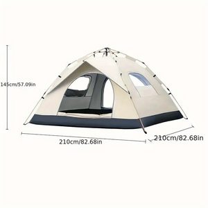 자동 퀵 오픈 텐트 야외 자가용 여행 캠핑 텐트 방수 자외선 차단 텐트 해변 자외선 차단 쉼터 2-3/3-4인 휴대용 낚시 하이킹 텐트, M, 2 문