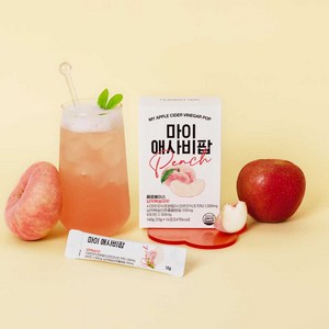마이 애사비팝 스파클링 납작복숭아맛 혈당관리 14포(140g) x 1박스, 10g, 14개입